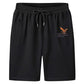 Men's Summer Cool Breathable Black Printed Five-point Pants Sports Leisure Loose Thin Section Large Size Comfortable Sweat-absorbing Beach Pants