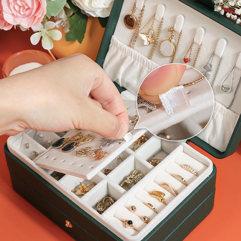 Three-layer Jewelry Storage Box Large-capacity High-end Ear Stud Drawer Jewelry Storage Box