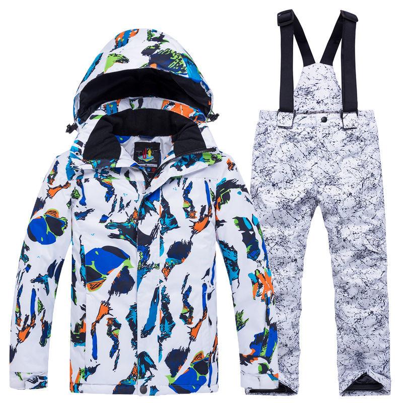 Children's Ski Clothing Suit Outdoor Windproof and Waterproof Two-piece Sportswear Wear-resistant Tooling Snowboard Clothing