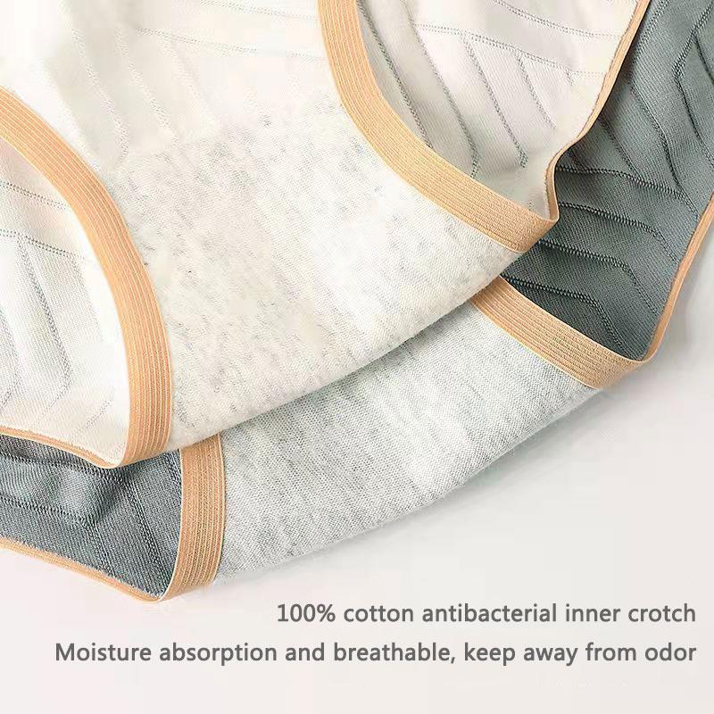 1/3PCS Pure Cotton Antibacterial Panties High Waist Seamless Adult Abdominal Hip Lift Sexy Plus Size Ladies Briefs Seamless Panties for Ladies