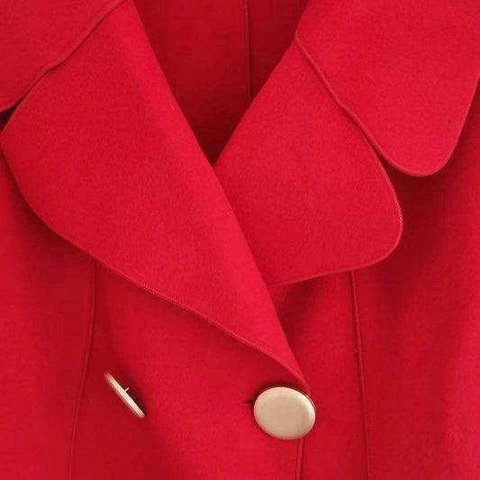 Double-sided Woolen Coat Mid-length High-quality Cashmere Coat All-match Suit Collar Woolen Coat Women's Clothing