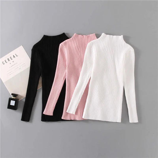 Kids Girls Knitted Sweater Spring Autumn Winter Baby Turtleneck Long Sweater for Teen Girl Wear Warm Clothing