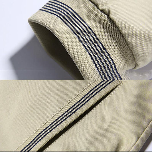 Pure Cotton Men's Jacket Autumn Thickened Stand Collar Tooling Jacket Men's Casual Self-cultivation Men's Trend