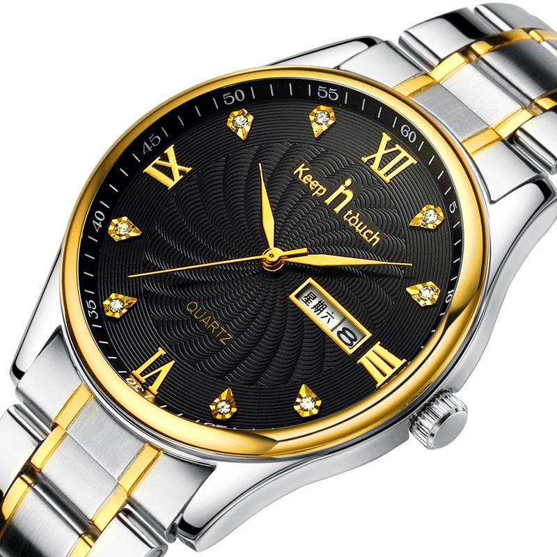 Men Stainless Steel Business Watches Luxury Casual Man Sport Watch Quartz Clock