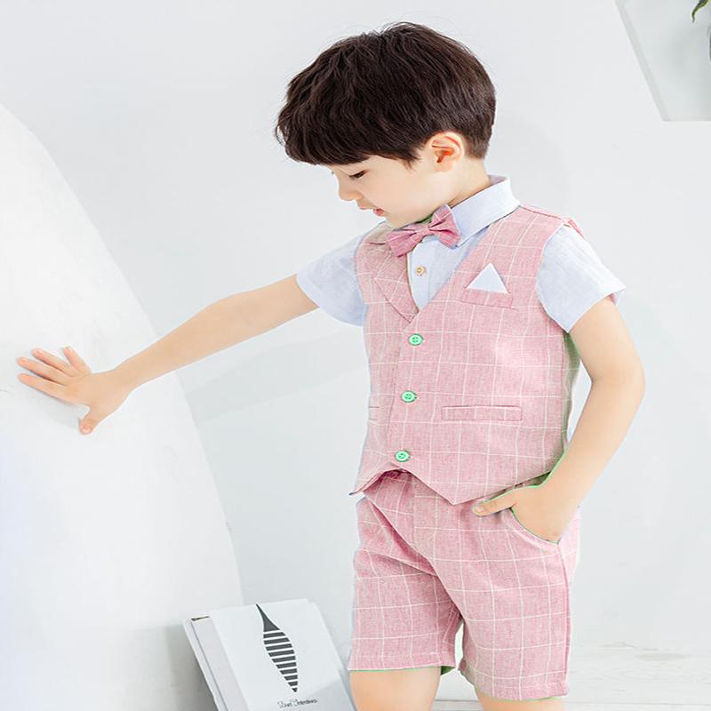 Wedding Suits for Boys Formal Wear Jacket Summer Cotton Boy Suits Boy Costume Kids Blazer Baby Boy Outfits Clothes