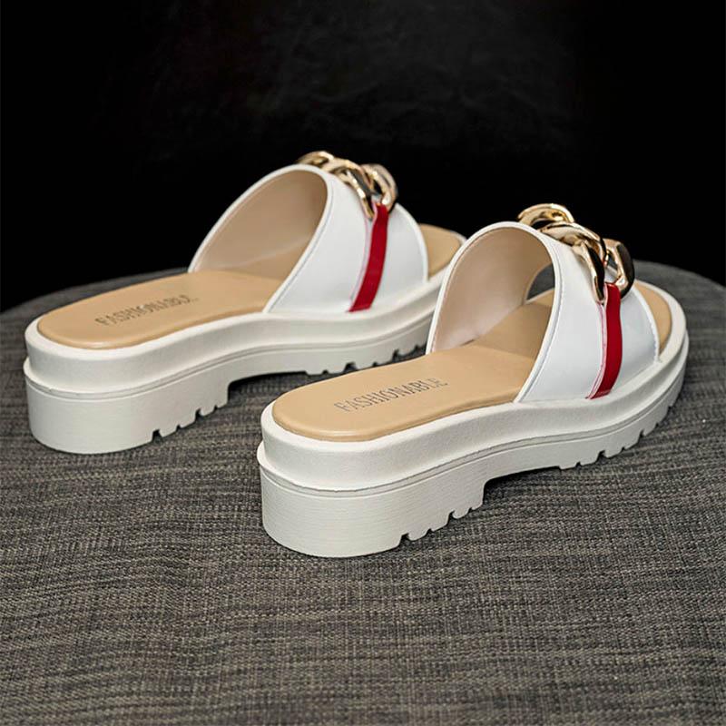 Outer Wear Slippers Women's Trendy Fashion Thick Bottom Non-slip Waterproof Slippers