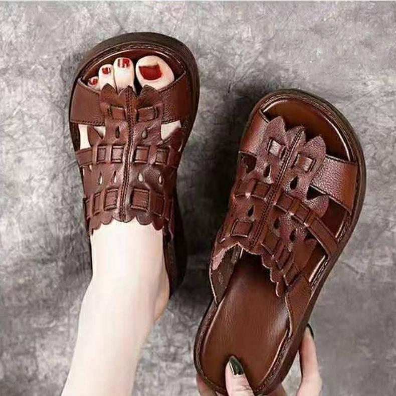 Summer Women's Sandals New Hollow Roman Sandals and Slippers Non-slip