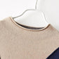 Waist Slimming Contrast Color Knitted Dress Spring and Autumn New Slim Temperament Simple A-line Mid-length Skirt