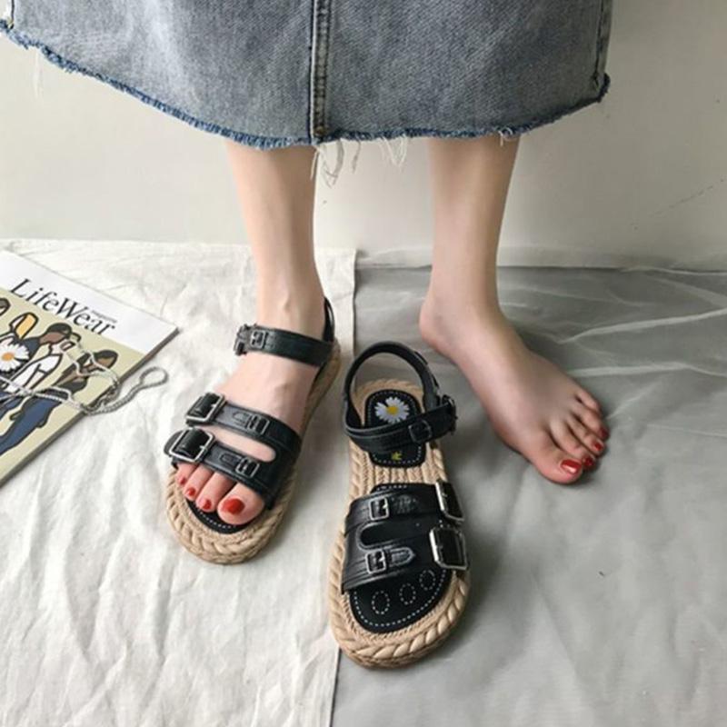 Summer Super Fire Roman Sandals Women's Summer Shoes All-match Student Flat Fairy Style