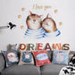 Nordic style home wall stickers couple hand-painted cat self-adhesive paper children room porch