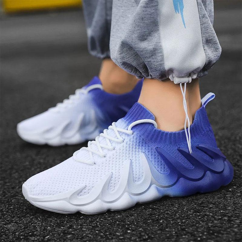 Men's Coconut Shoes Spring Sports Shoes Boys Breathable Mesh Shoes Lightweight Casual Shoes Comfortable Fitness Shoes Flying Knit Shoes