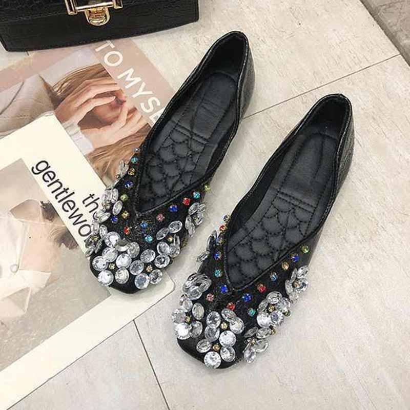 Plus Size 35-40 Summer Women Outdoor Shallow Mouth Flat Bohemian Beach Wear-resistant Non-slip Office Lady Lace PU Leather Shoes