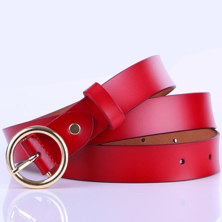 Belt Fashion Women Leather Alloy Pin Buckle Waist Strap Belt Slim Waistband
