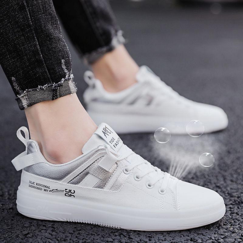 Leather Men Casual Shoes Fashion Sneakers Footwear Soft Rubber Male Flats Shoe White Mens Shoes Sales Man Designer