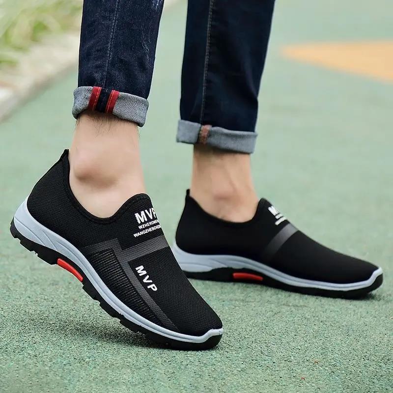Summer Mesh Men Shoes Lightweight Sneakers Men Fashion Casual Walking Shoes Breathable Slip on Mens Loafers Zapatillas Hombre