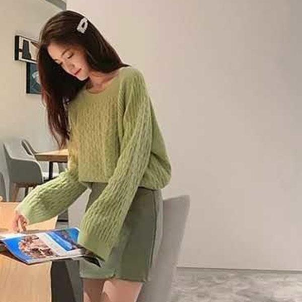 Autumn Women's Sweater Loose Student Autumn and Winter Tops All-match Long-sleeved Knitted Pullover Women