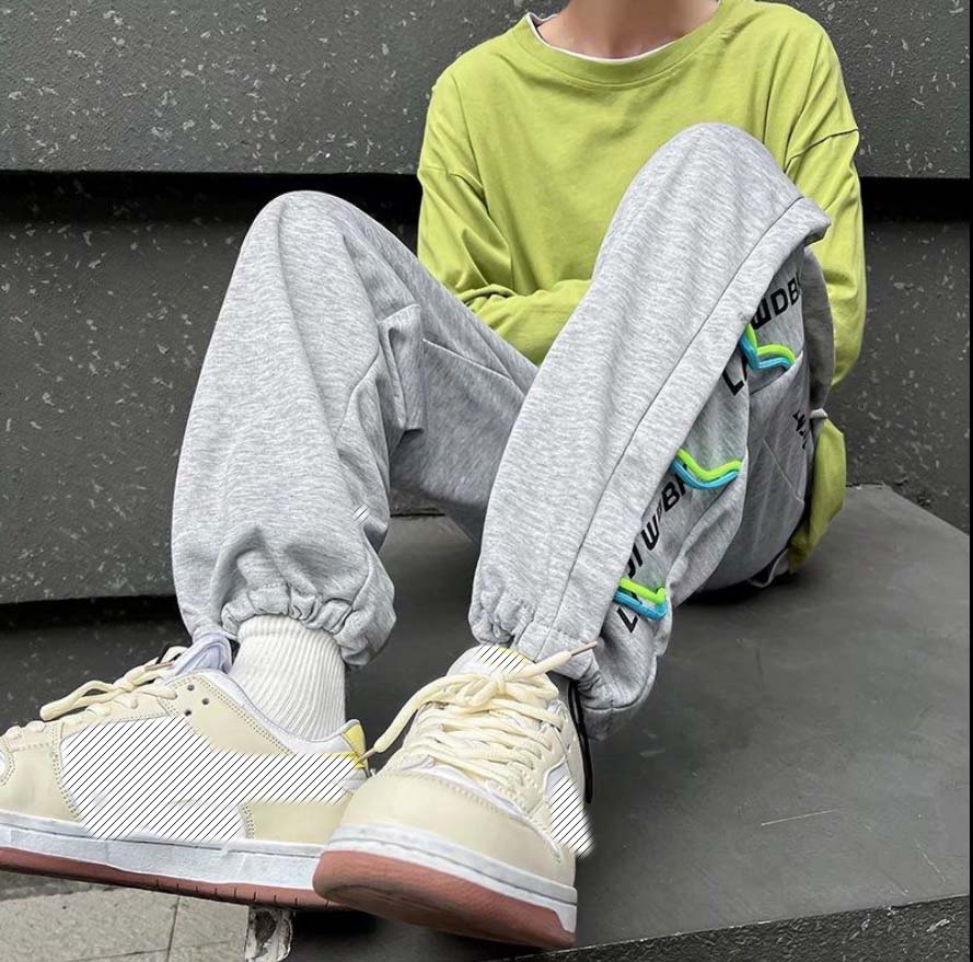 Casual Sports Pants Men's Drawstring Pants Loose Ins Tide Spring and Autumn Straight Trend All-match Sweatpants