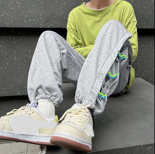Casual Sports Pants Men's Drawstring Pants Loose Ins Tide Spring and Autumn Straight Trend All-match Sweatpants