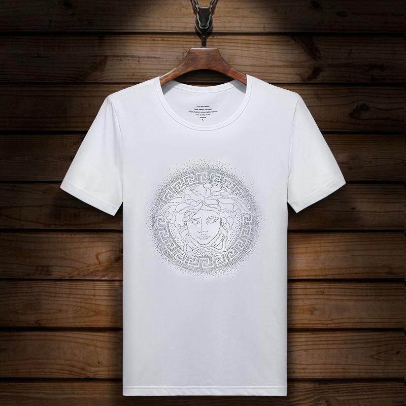 England Tshirt Man Print Short Sleeve T-shirt Men's fashion Summer Rhinestone eagle Bottom T Shirts
