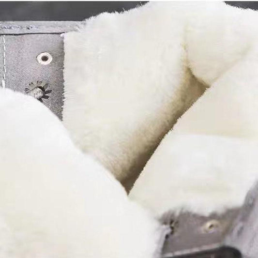 Women Winter Snow Boots Warm Flat Lace Up Shoes Ladies Flocking  Suede Ankle Boots Female Footwear
