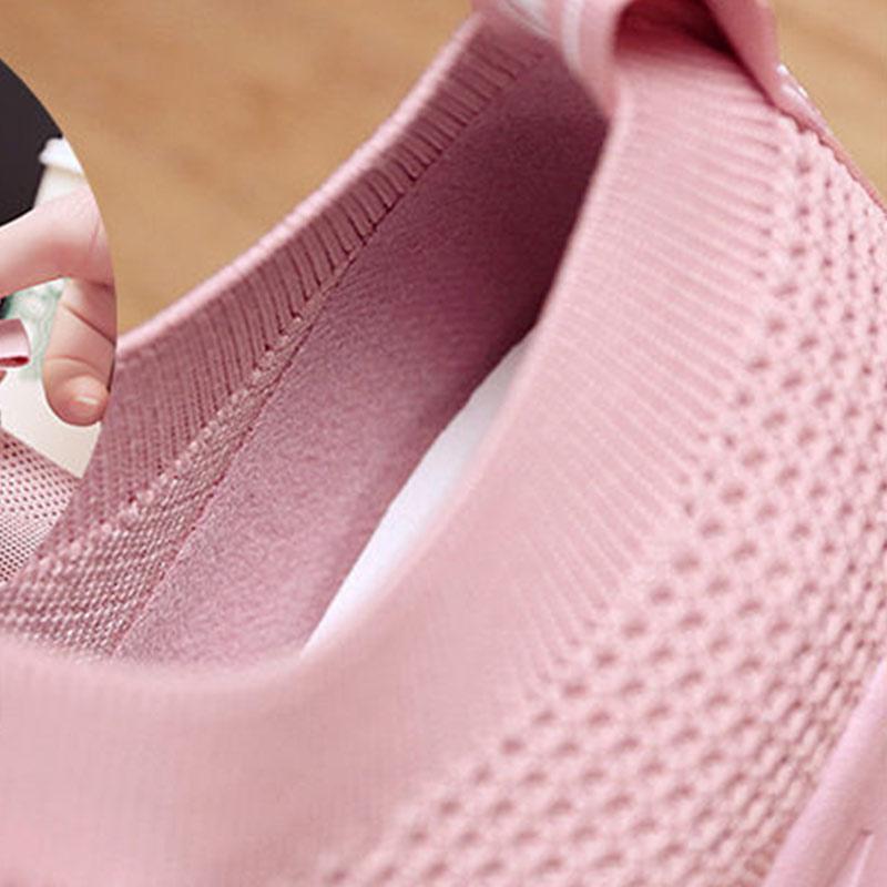 Spring and Summer Ladies Mesh Shoes Breathable Sports Mesh All-match Summer Thin Section Hollow Hiking Shoes