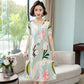 Cotton Silk Dress Female Summer Wear Short-sleeved Fashion Big Sleepers