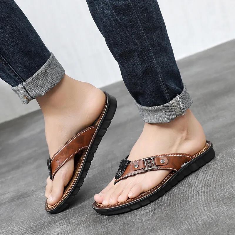 New Summer Slippers Men's Flip Flops Home Non-slip Men's Slippers
