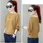 New Women hollow Pearl Beaded O-Neck Sweater Long Sleeve Slim Knit Pullover Sweater for Winter