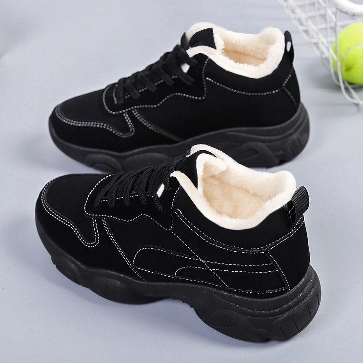 Winter Plus Velvet Thickened Women's Shoes Bottom Non-slip Wear-resistant Lightweight and Warm Women's Winter Cotton Shoes Sports Shoes