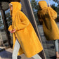 Oversized Winter Warm Hooded Large Size Long Solid Color Faux Fur Coat Casual Long Sleeve Women Fur Jacket Outwear