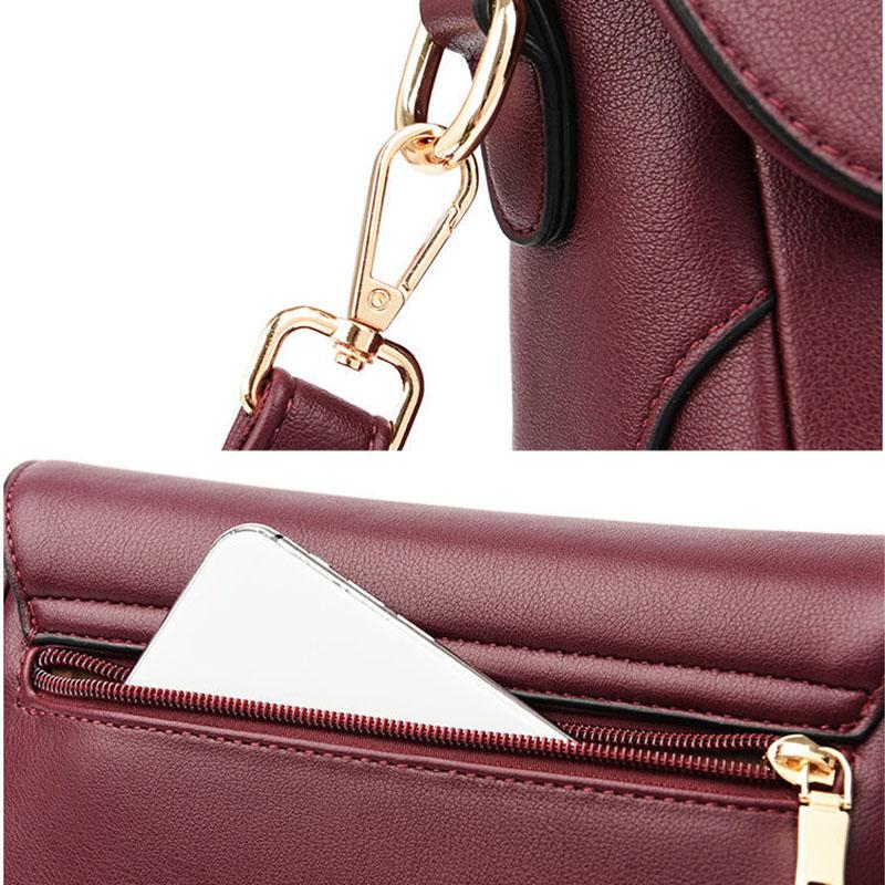Women Shoulder Messenger Bags Casual Female Crossbody Bags Soft Surface Genuine Leather Cowhide Two Shoulder Straps Adjustable
