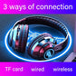 Breathing Light HIFI Subwoofer Wireless Suitab Bluetooth Headset for Android Apple Phone Computer