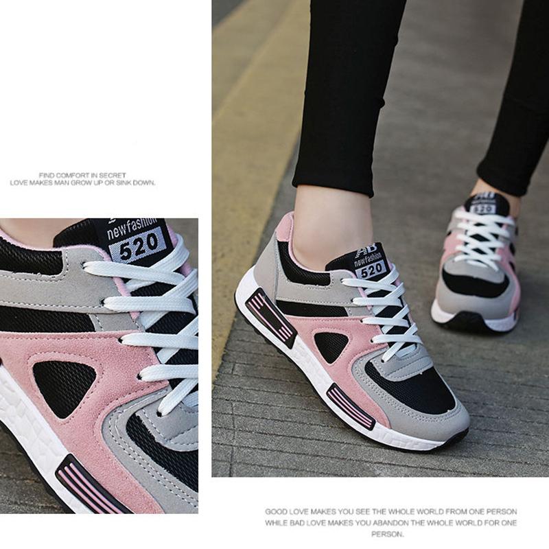 Autumn Women's Sneakers Casual Student Breathable Sneakers Flat Running Shoes
