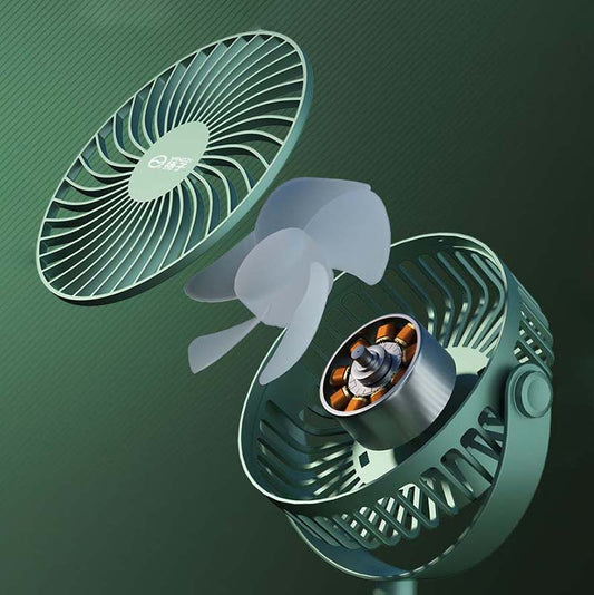 Family Convenient USB Small Fan Desktop Silent Small Strong Wind Desktop Charging Fan