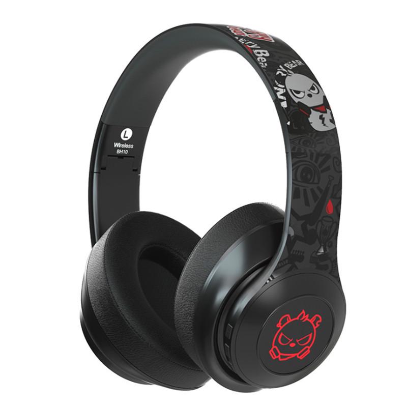 Colorful Light Wireless Headphones Bluetooth 5.0 Gaming Hifi Stereo Noise Canceling Headset with Mic
