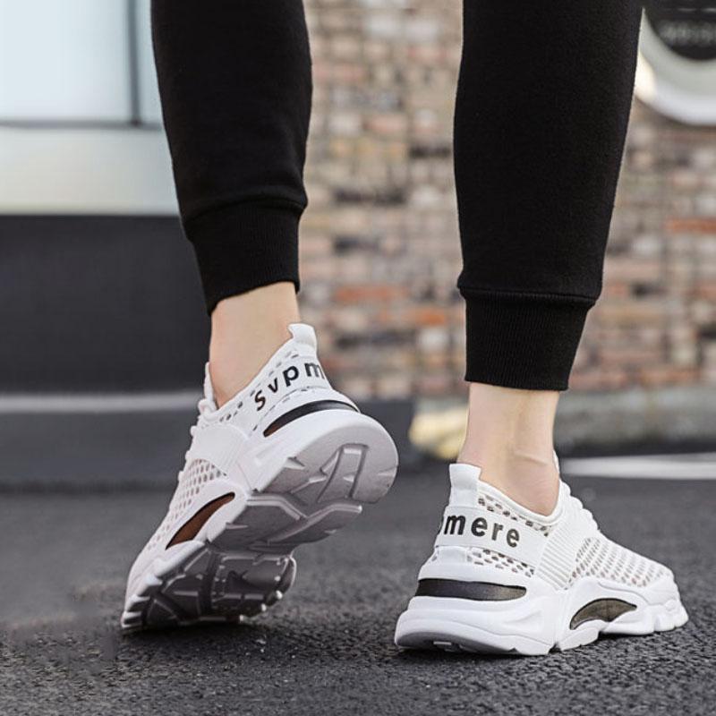 Summer Thin Sports Shoes Men's Breathable Mesh Surface Trend Casual All-match Light Running Shoes