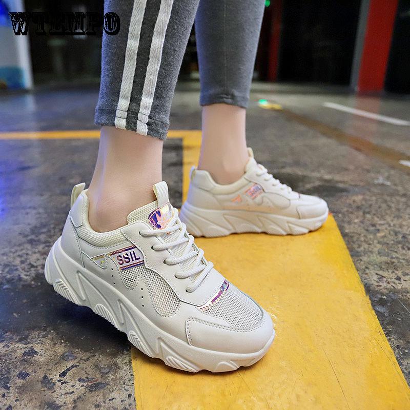 Net Casual Shoes Women's Shoes Fashion Sports Shoes Wild Sneakers Comfortable Breathable