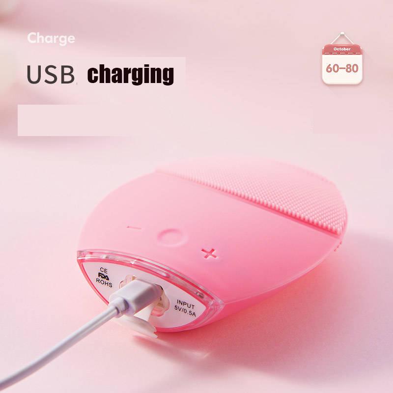 Silicone Facial Cleanser Electric Face Wash Instrument Massage Pores Rechargeable Household Artifact