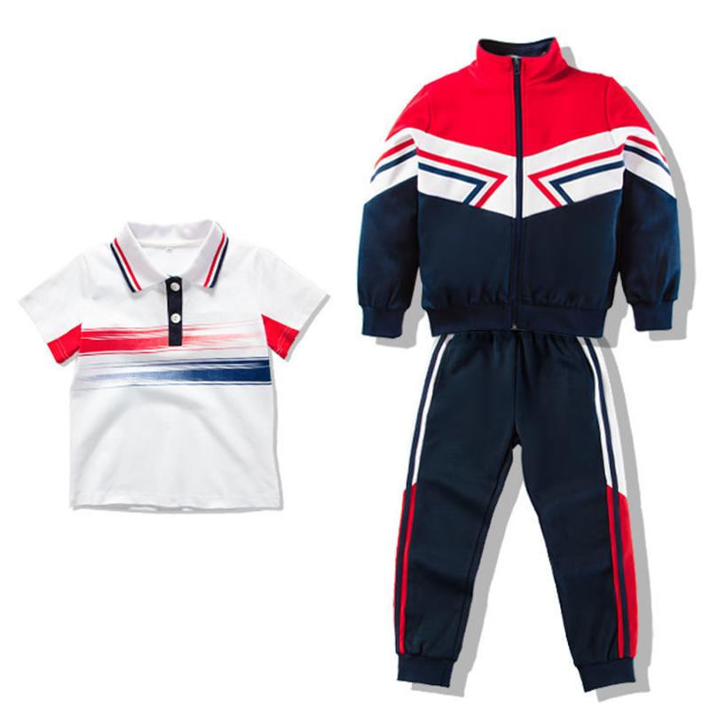 Primary School Uniforms Spring and Autumn Suits Children's First Grade Class Uniforms Kindergarten Uniforms Summer Games Clothing