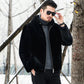 Mink Fur Coat Winter Fur Coat Imitation Mink Hooded Jacket Large Size Solid Color Casual Men's Jacket