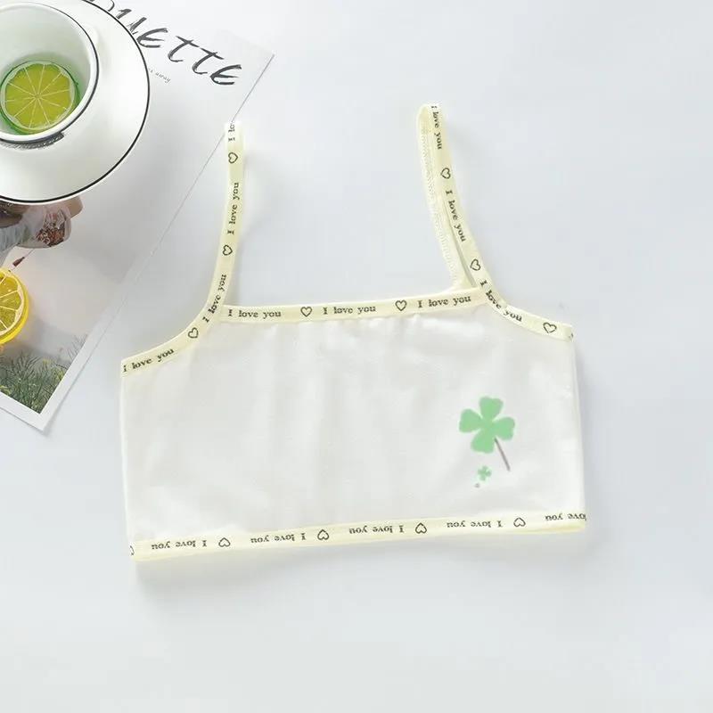 4pc/lot Girls Teenage Underwear Children Cotton Training Bra Kids Teens Puberty Crop Top7-15 Years