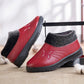 Women's Winter Warmth Velvet Leather Cotton Shoes Middle-aged Elderly Thick Shoes Oil-proof Waterproof Non-slip Mother's Booties High-top Cotton Shoes