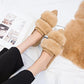 Autumn and Winter Plush Single Shoes Autumn Pointed Toe Plush Shoes Women's Winter Flat Shoes Peas Shoes Pedal Moccasins