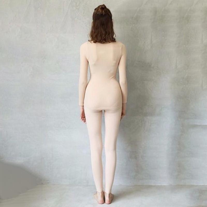 Women Long Sleeve Thermal Underwear Women Winter Tight Suit Sexy Pajamas Autumn Spring Windproof High Elasticity Slim Comfortable Breathable Versatile