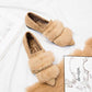 Autumn and Winter Plush Single Shoes Autumn Pointed Toe Plush Shoes Women's Winter Flat Shoes Peas Shoes Pedal Moccasins