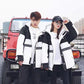 Couple Down Jacket Women Mid-length Korean Version Ins Loose Large Size Thick Winter Tooling Jacket White Duck Down Warm Jacket