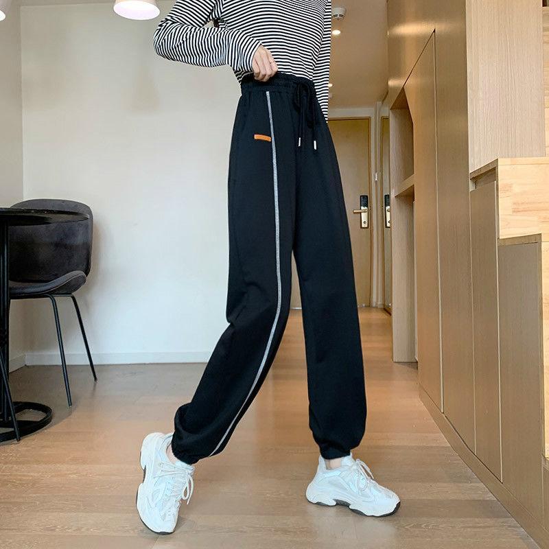 Women's Spring Summer and Autumn New Nine-point Leisure All-match Sports Harlan Pants Female Students Korean Version of Loose
