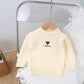 Children's Sweater with Cashmere Solid Color Pullover Letter Little Children's Clothing Girl Baby Sweater One Piece Cashmere