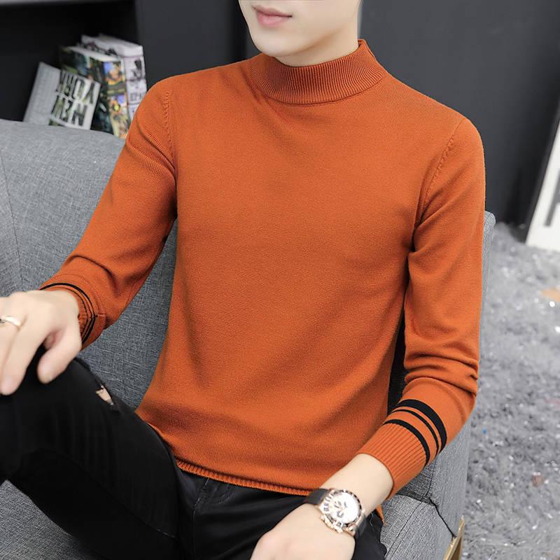 Fashion Brand Sweater Man Pullovers Warm Slim Fit Jumpers Knitwear Woolen Autumn Casual Mens Clothes