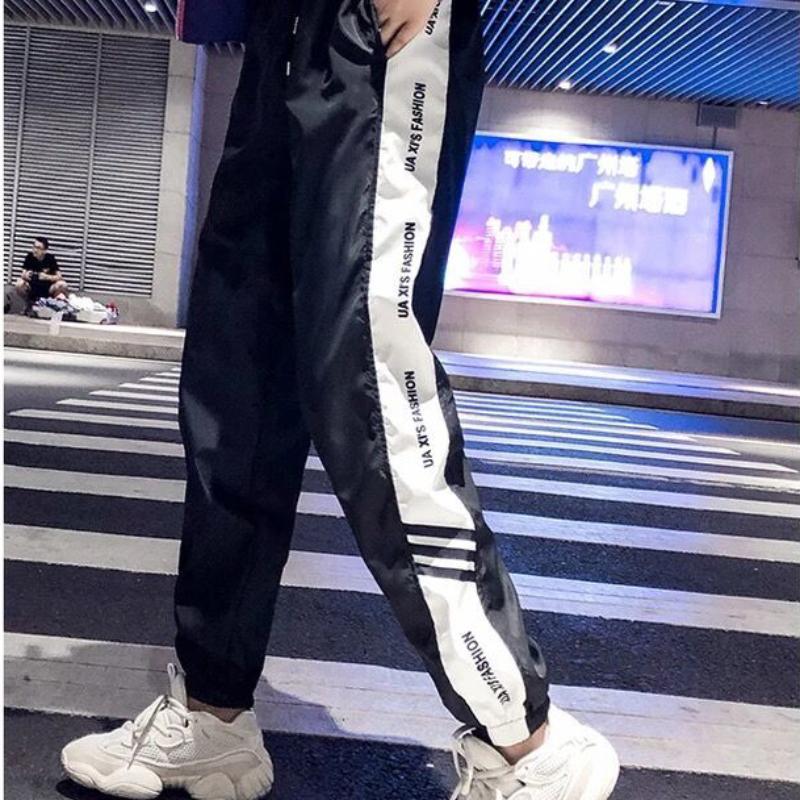 Plus Spring and Summer Handsome Hip-hop Pants Women Korean Style Trendy Student Loose Sweatpants Look Thin Casual and Versatile